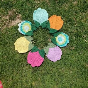 🧶5 Crochet Tulip Hot Pads